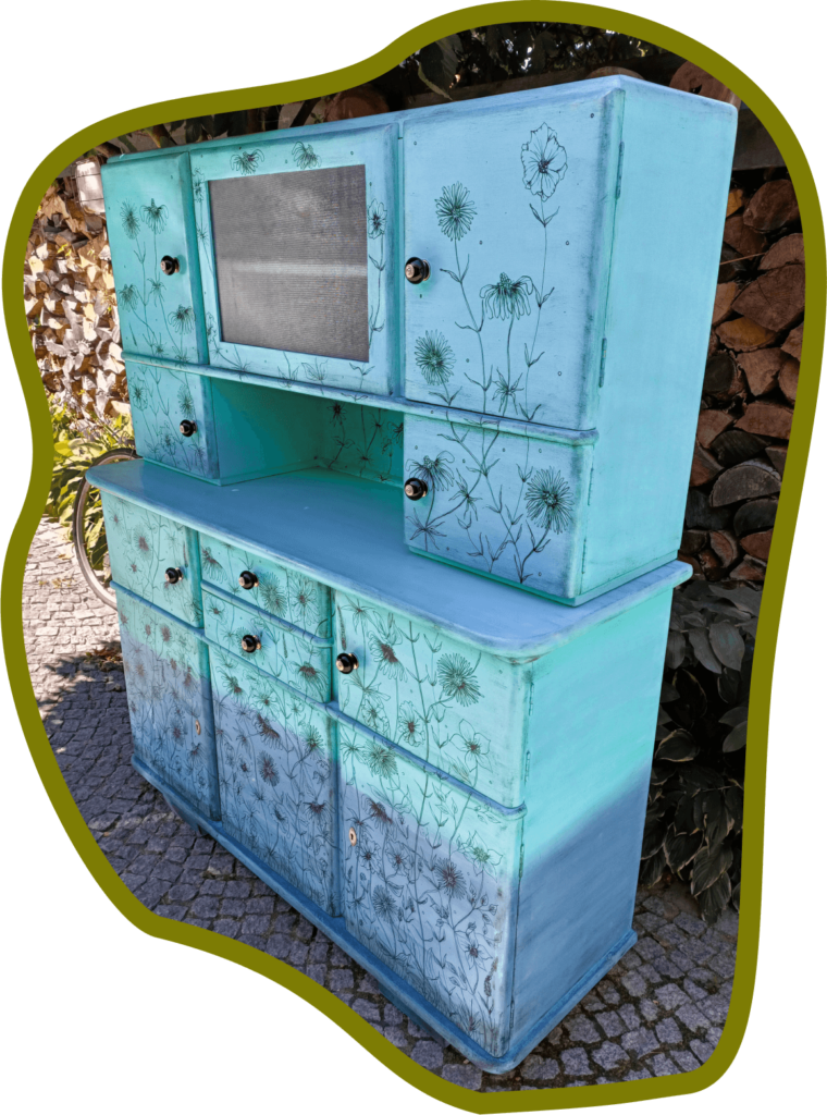 Malowanie łąki na meblach tutorial