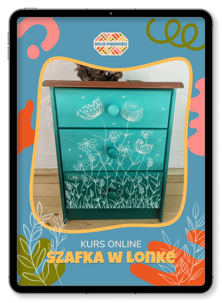 Kurs malowania mebli - Szafka w Łonke