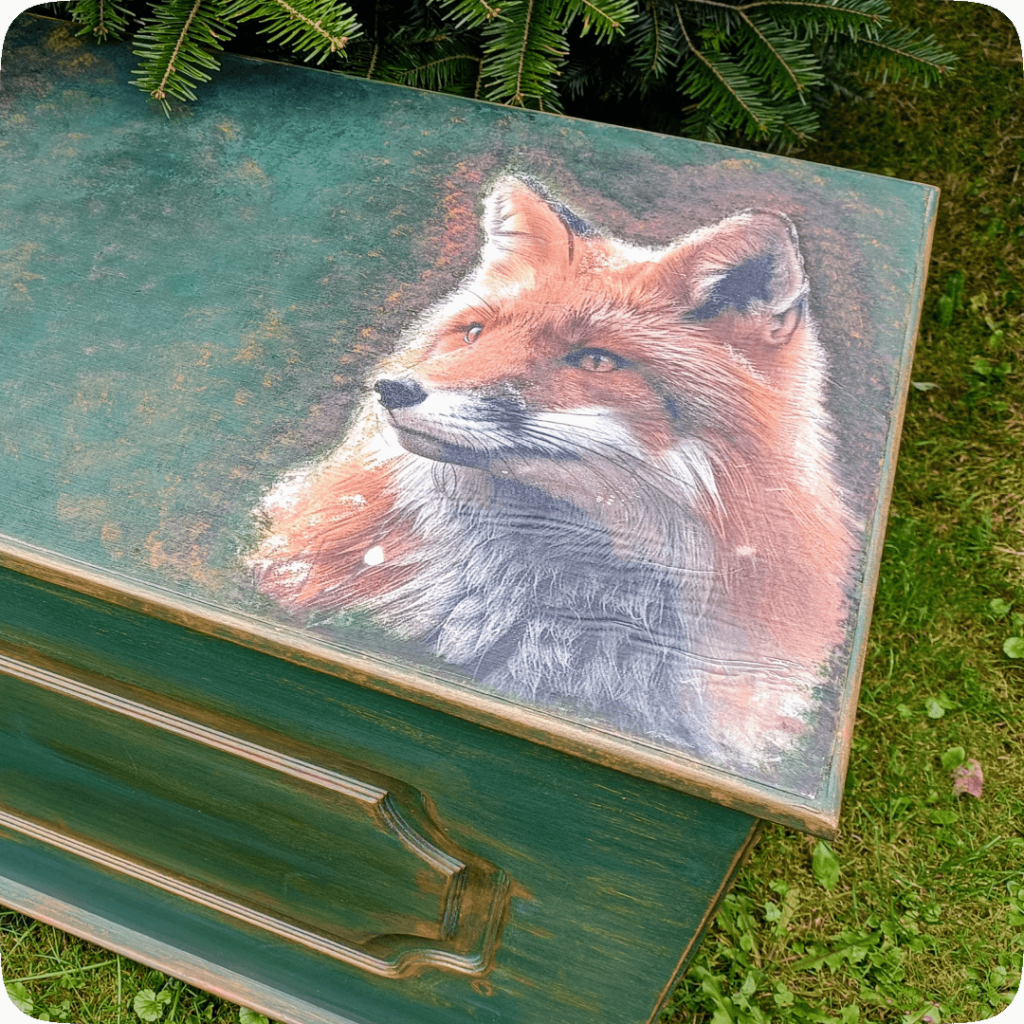 Kurs malowania i stylizacji mebli online - transfer grafik na meble